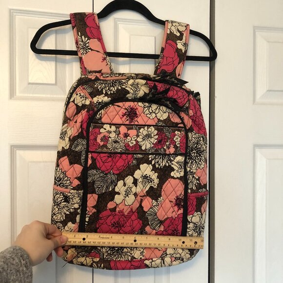 EVERYTHING MUST GO!! Vera Bradley Laptop Backpack Mocha Rogue - Picture 1 of 12